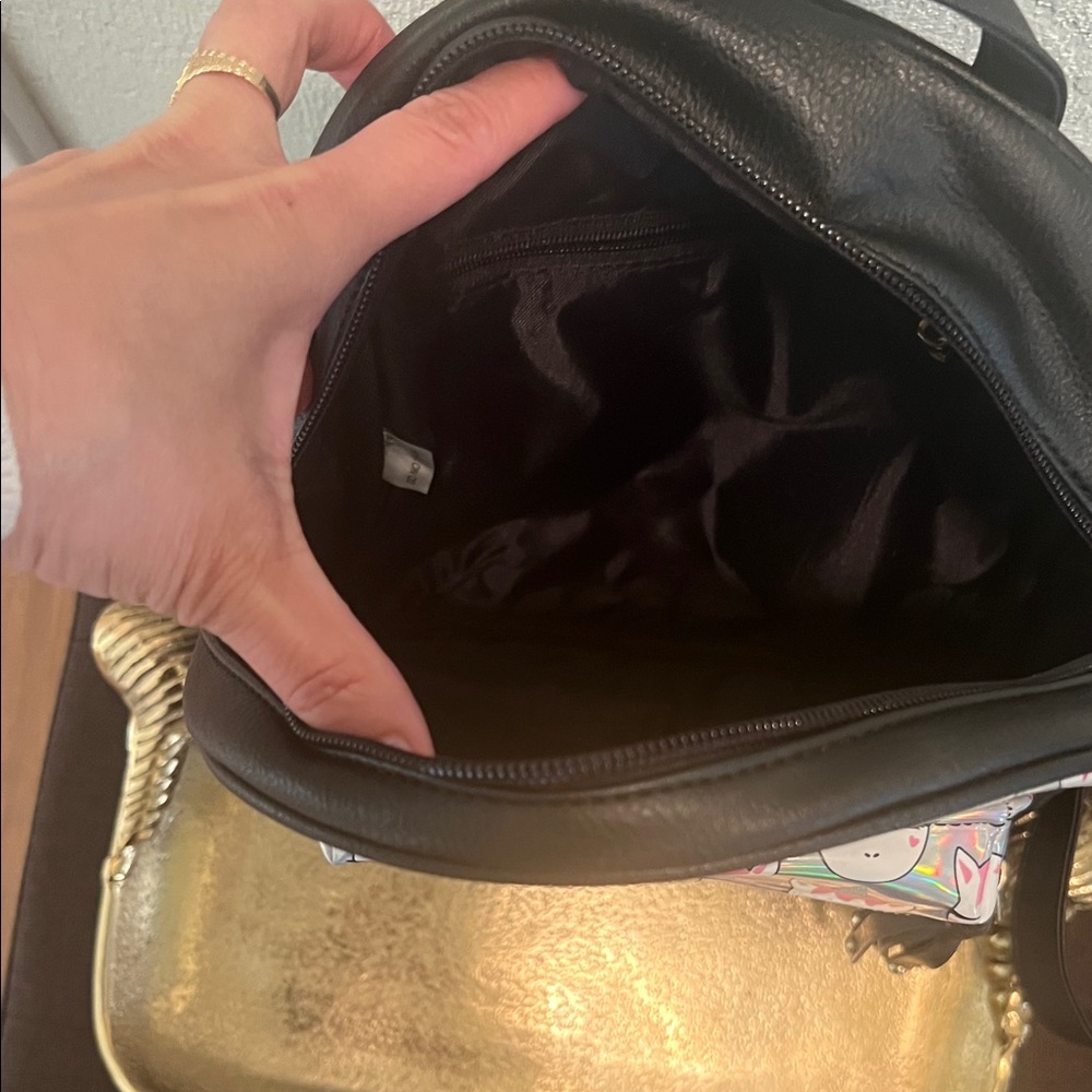 #1604+ Holographic Unicorn Mini Backpack - Pink & Iridescent - Picture 5 of 11